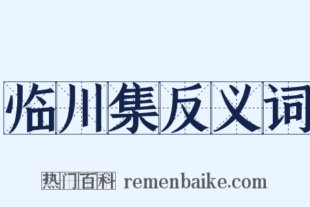 临川集反义词是什么意思的图片